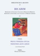 RICABIM. Repertorio di inventari e cataloghi di biblioteche medievali dal secolo VI al 1520 vol.4.1 edito da Sismel