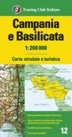 Campania e Basilicata 1:200.000. Carta stradale e turistica. Ediz. multilingue edito da Touring