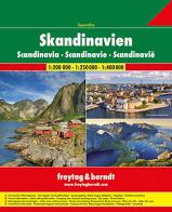 Skandinavien Superatlas, Autoatlas 1:250.000-1:400.000. Spiralbindung edito da Freytag & Berndt