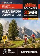Cartina MTB Alta Badia. Cartina topografica 1:30000. Con panoramiche 3D. Ediz. italiana e tedesca edito da Tappeiner