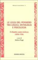 Le leggi del pensiero tra logica, ontologia e psicologia. Il dibattito austro-tedesco (1830-1930) edito da Unicopli