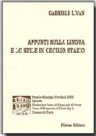 Appunti sulla lingua e lo stile di Cecilio Stazio di Gabriele Livan edito da Pàtron