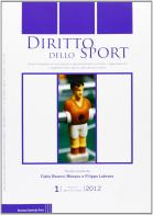 Diritto dello sport (2012) vol.1 edito da Bononia University Press