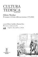 Cultura tedesca (2024) vol. 68 edito da Mimesis