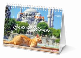 Gatti nel mondo. Calendario da tavolo 2026. 14 mesi edito da Quattrozampe