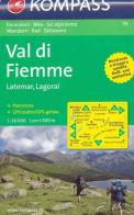 Carta escursionistica n. 79. Trentino, Veneto. Val di Fiemme, Latemar, Lagorai 1:50000 edito da Kompass