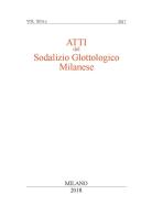Atti del sodalizio glottologico milanese. Nuova serie (2017) vol.12 edito da Edizioni dell'Orso