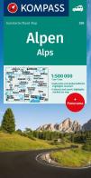 Carta stradale n. 350. Alpi. Ediz. multilingue edito da Kompass
