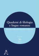 Quaderni di filologia e lingue romanze. Ricerche svolte nell'Università di Macerata. Con CD-ROM vol.30 edito da Aracne