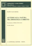 Accesso alla natura tra ideologia e diritto di Filippo Valguarnera edito da Giappichelli