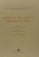 Studia et documenta historiae et iuris vol.78 edito da Lateran University Press