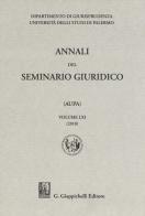 Annali del seminario giuridico dell'università di Palermo vol.61 edito da Giappichelli