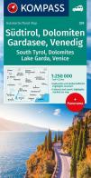 Carta stradale n. 259. Alto Adige, Dolomiti, Lago di Garda, Venezia. Ediz. multilingue edito da Kompass