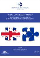 What does Brexit mean? Tra scenari di disgregazione e nuove opportunità di integrazione edito da CLEUP