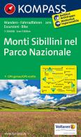 Carta escursionistica n. 2474. Monti Sibillini nel parco nazionale 1:50.000 edito da Kompass