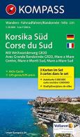 Carta escursionistica n. 2251. Korsika Süd-Corse du Sud 1:50.000 edito da Kompass