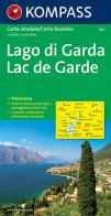 Carta stradale e panoramica n. 360. Lago di Garda-Lac de Garde 1:50.000. Ediz. bilingue edito da Kompass