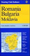 Romania. Bulgaria. Moldavia 1:800.000 edito da Touring