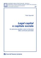 Legal capital e capitale sociale. Un percorso parallelo verso la rilevanza della continuità aziendale di Fabio Signorelli edito da Giuffrè