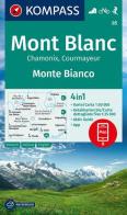 Carta escursionistica Kom 85. Mont Blanc / Monte Bianco edito da Kompass