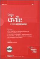 Codice civile e leggi complementari. Con CD-ROM edito da Edizioni Giuridiche Simone