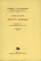 Scritti minori vol.5 di Gaetano De Sanctis edito da Storia e Letteratura