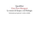 Le nozze di Esopo e di Filologia. Letteratura per giovani e critica verbale di Gian Piero Maragoni edito da Quodlibet