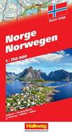 Norvegia-Norge-Norwegen 2017 1:750.000 edito da Hallwag