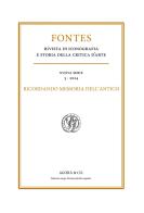 Fontes (2024) vol. 5 edito da Agorà & Co. (Lugano)