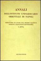 Annali dell'Istituto universitario orientale di Napoli vol.1 edito da Liguori