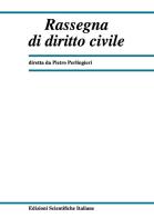 Rassegna di diritto civile (2022) vol. 1 edito da Edizioni Scientifiche Italiane