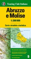 Abruzzo e Molise 1:200.000. Carta stradale e turistica. Ediz. multilingue edito da Touring