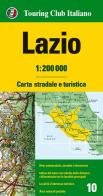 Lazio 1:200.000. Carta stradale e turistica. Ediz. multilingue edito da Touring