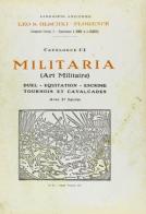 Militaria (duel, équitation, escrime, tournois...) di Leo S. Olschki edito da Olschki