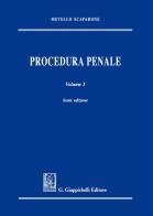 Procedura penale vol.1 di Metello Scaparone edito da Giappichelli