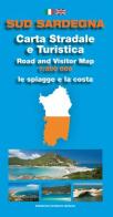 Sud Sardegna. Carta stradale e turistica. Le spiagge e la costa 1:300.000 di Enrico Spanu edito da Spanu