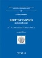 Diritto canonico vol.3 di Sandro Gherro edito da CEDAM
