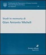 Studi in memoria di Gian Antonio Micheli edito da Jovene