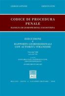 Codice di procedura penale. Rassegna di giurisprudenza e di dottrina. Esecuzione e rapporti giurisdizionali con autorità straniere vol.8 di Giorgio Lattanzi, Ernesto Lupo edito da Giuffrè