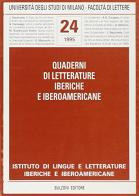 Quaderni di letterature iberiche e iberoamericane vol.24 edito da Bulzoni