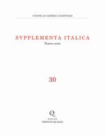 Supplementa Italica. Nuova serie (2018) vol.30 edito da Quasar