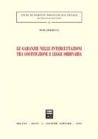 Le garanzie nelle intercettazioni tra costituzione e legge ordinaria di Paola Balducci edito da Giuffrè