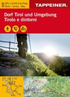 Wanderkarte Dorf Tirol und Umgebung-Cartina escursionistica Tirolo e dintorni edito da Tappeiner