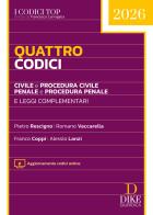 Quattro codici Top 2026. Con Aggiornamento codici online di Pietro Rescigno, Romano Vaccarella, Franco Coppi edito da Dike Giuridica