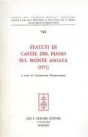 Statuti di Castel del Piano sul monte Amiata (1571) edito da Olschki