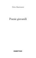 Poesie giovanili di Felice Mastroianni edito da Rubbettino