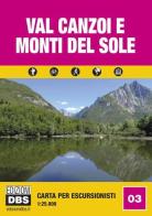 Val Canzoi e monti Del Sole. Carta per escursionisti 1:25.000 di Fabio Padovan edito da DBS