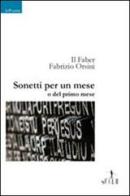 Sonetti per un mese o del primo mese di Fabrizio Orsini edito da Gruppo Albatros Il Filo