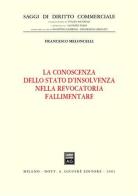 La conoscenza dello stato d'insolvenza nella revocatoria fallimentare di Francesco Melone edito da Giuffrè