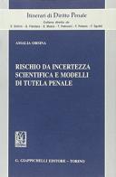 Rischio da incertezza scientifica e modelli di tutela penale di Amalia Orsina edito da Giappichelli